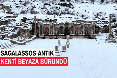 Sagalassos Antik Kenti Beyaza Büründü