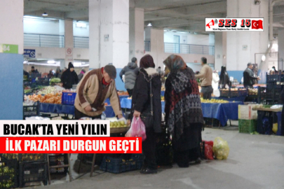 Bucak’ta Yeni Yılın İlk Pazarı Durgun Geçti