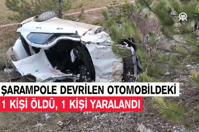 Şarampole Devrilen Otomobildeki 1 Kişi Öldü, 1 Kişi Yaralandı