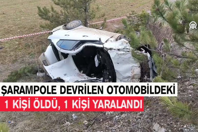 Şarampole Devrilen Otomobildeki 1 Kişi Öldü, 1 Kişi Yaralandı