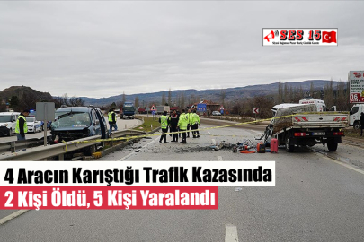 4 Aracın Karıştığı Trafik Kazasında 2 Kişi Öldü, 5 Kişi Yaralandı