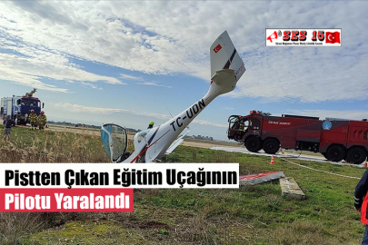 Pistten Çıkan Eğitim Uçağının Pilotu Yaralandı