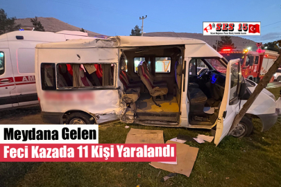 Meydana Gelen Feci Kazada 11 Kişi Yaralandı