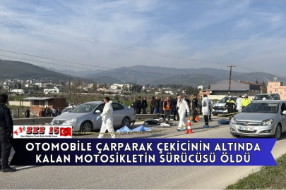 Otomobile Çarparak Çekicinin Altında Kalan Motosikletin Sürücüsü Öldü