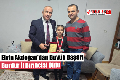 Elvin Akdoğan'dan Büyük Başarı Burdur İl Birincisi Oldu