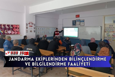 Jandarma Ekiplerinden Bilinçlendirme Ve Bilgilendirme Faaliyeti