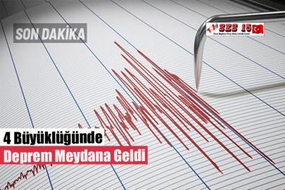 4 Büyüklüğünde Deprem Meydana Geldi