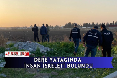 Dere Yatağında İnsan İskeleti Bulundu